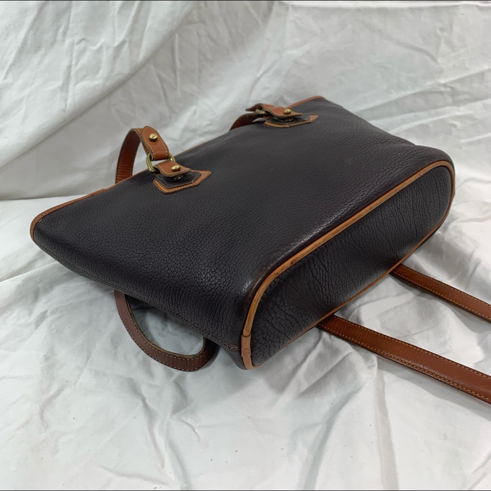 Vintage DOONEY & BOURKE brown pebbled leather tote shopper bag All Weather - Picture 7 of 16